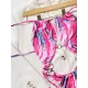 Halterneck Tie-Dyed Belly Hollowed One-Piece Swimsuit Halterneck Tie-Dyed Belly Hollowed One-Piece Swimsuit