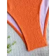 Padded Belly-Hollow One-Shoulder Hollow Solid Color One-Piece Swimwear Padded Belly-Hollow One-Shoulder Hollow Solid Color One-Piece Swimwear