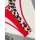 Backless Belly-Hollow Color-Block Leopard Padded Halter-Neck One-Piece Swimwear Backless Belly-Hollow Color-Block Leopard Padded Halter-Neck One-Piece Swimwear