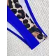 Backless Belly-Hollow Color-Block Leopard Padded Halter-Neck One-Piece Swimwear Backless Belly-Hollow Color-Block Leopard Padded Halter-Neck One-Piece Swimwear