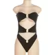 Padded Belly-Hollow Solid Color Tube One-Piece Swimwear Padded Belly-Hollow Solid Color Tube One-Piece Swimwear