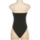 Padded Belly-Hollow Solid Color Tube One-Piece Swimwear Padded Belly-Hollow Solid Color Tube One-Piece Swimwear