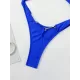 Padded Back Cross Belly-Hollow Solid Color One-Piece Swimwear Padded Back Cross Belly-Hollow Solid Color One-Piece Swimwear