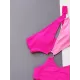 Padded Belly-Hollow Color-Block One-Shoulder One-Piece Swimwear Padded Belly-Hollow Color-Block One-Shoulder One-Piece Swimwear