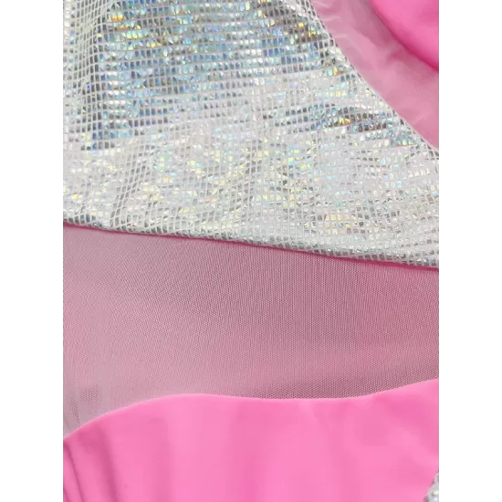 Padded One-Shoulder Color-Block Hollow One-Piece Swimwear Padded One-Shoulder Color-Block Hollow One-Piece Swimwear