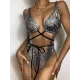 Padded Backless Bandage Hollow Snakeskin One-Piece Swimwear Padded Backless Bandage Hollow Snakeskin One-Piece Swimwear