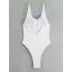 Backless Solid Color Padded U-Neck One-Piece Swimwear Backless Solid Color Padded U-Neck One-Piece Swimwear