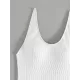 Backless Solid Color Padded U-Neck One-Piece Swimwear Backless Solid Color Padded U-Neck One-Piece Swimwear