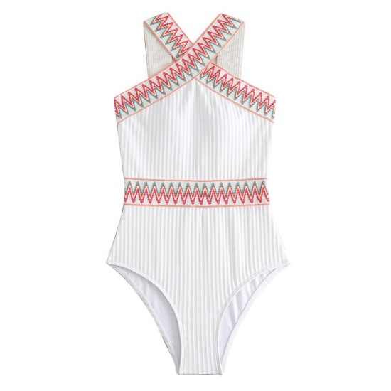 Padded Hollow Striped One-Piece Swimwear Padded Hollow Striped One-Piece Swimwear