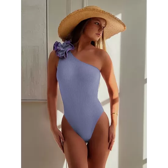 Flower Shape One-Shoulder One-Piece Swimwear&Cover-Ups Skirts Flower Shape One-Shoulder One-Piece Swimwear&Cover-Ups Skirts