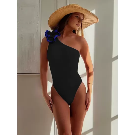 Flower Shape One-Shoulder One-Piece Swimwear&Cover-Ups Skirts Flower Shape One-Shoulder One-Piece Swimwear&Cover-Ups Skirts