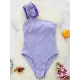 Flower Shape One-Shoulder One-Piece Swimwear&Cover-Ups Skirts Flower Shape One-Shoulder One-Piece Swimwear&Cover-Ups Skirts