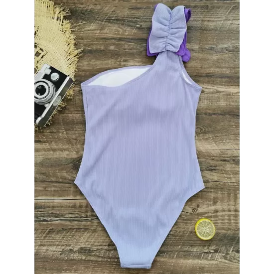 Flower Shape One-Shoulder One-Piece Swimwear&Cover-Ups Skirts Flower Shape One-Shoulder One-Piece Swimwear&Cover-Ups Skirts