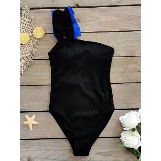 Flower Shape One-Shoulder One-Piece Swimwear&Cover-Ups Skirts Flower Shape One-Shoulder One-Piece Swimwear&Cover-Ups Skirts