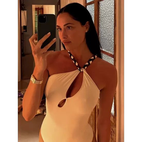 Padded Hollow Solid Color Braided Rope One-Shoulder One-Piece Swimwear Padded Hollow Solid Color Braided Rope One-Shoulder One-Piece Swimwear