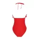 Padded Backless Contrast Color Lace-Up Split-Joint One-Piece Swimwear Padded Backless Contrast Color Lace-Up Split-Joint One-Piece Swimwear