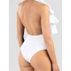 Backless Bandage Falbala Deep V-Neck One-Piece Swimwear Backless Bandage Falbala Deep V-Neck One-Piece Swimwear