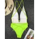 Padded Sleeveless Backless Belted Hollow Solid Color Woven Deep V-Neck One-Piece Swimwear Padded Sleeveless Backless Belted Hollow Solid Color Woven Deep V-Neck One-Piece Swimwear