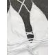Padded Sleeveless Backless Belted Hollow Solid Color Woven Deep V-Neck One-Piece Swimwear Padded Sleeveless Backless Belted Hollow Solid Color Woven Deep V-Neck One-Piece Swimwear