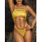 Sexy Snake-Print Bandage Hollow One-Piece Swimwear