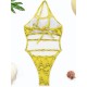 Sexy Snake-Print Bandage Hollow One-Piece Swimwear Sexy Snake-Print Bandage Hollow One-Piece Swimwear