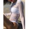 Sexy Hollow Net Yarn Long Sleeve One-Piece Swimwear Cover-Ups Tops