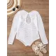 Sexy Hollow Net Yarn Long Sleeve One-Piece Swimwear Cover-Ups Tops Sexy Hollow Net Yarn Long Sleeve One-Piece Swimwear Cover-Ups Tops