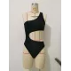 One-Shoulder Hollow Solid Color One-Piece Swimsuit One-Shoulder Hollow Solid Color One-Piece Swimsuit