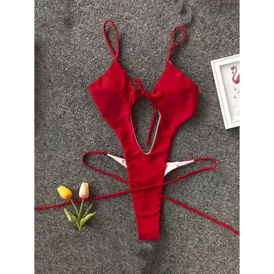 Sexy Bandage Hollow Backless Monokini Swimwear Sexy Bandage Hollow Backless Monokini Swimwear