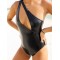 One-Shoulder Hollow Tight One-Piece Swimwear