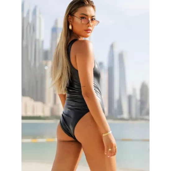 One-Shoulder Hollow Tight One-Piece Swimwear One-Shoulder Hollow Tight One-Piece Swimwear