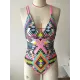Spaghetti-Neck Floral Print Tight One-Piece Swimwear Spaghetti-Neck Floral Print Tight One-Piece Swimwear