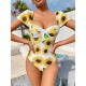 Sunflower Short Sleeve Underwired One-Piece Swimwear Sunflower Short Sleeve Underwired One-Piece Swimwear