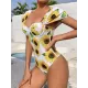 Sunflower Short Sleeve Underwired One-Piece Swimwear Sunflower Short Sleeve Underwired One-Piece Swimwear
