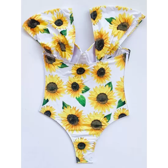 Sunflower Short Sleeve Underwired One-Piece Swimwear Sunflower Short Sleeve Underwired One-Piece Swimwear