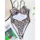 Spaghetti-Neck Leopard Print Hollow One-Piece Swimwear Spaghetti-Neck Leopard Print Hollow One-Piece Swimwear