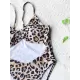 Spaghetti-Neck Leopard Print Hollow One-Piece Swimwear Spaghetti-Neck Leopard Print Hollow One-Piece Swimwear