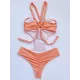 Monokini Split-Joint Halterneck Padded Bandage One-Piece Swimwear Monokini Split-Joint Halterneck Padded Bandage One-Piece Swimwear