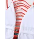 Floral Spaghetti-Neck Backless Hollow One-Piece Swimwear Floral Spaghetti-Neck Backless Hollow One-Piece Swimwear