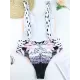 Sleeveless Padded Backless Leopard Print One-Piece Swimwear Sleeveless Padded Backless Leopard Print One-Piece Swimwear