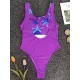Two-Piece Sleeveless Floral Print Padded One-Piece Swimwear Two-Piece Sleeveless Floral Print Padded One-Piece Swimwear