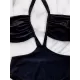 Solid Color Monokini Halterneck Hollow Backless One-Piece Swimwear Solid Color Monokini Halterneck Hollow Backless One-Piece Swimwear