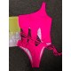 One-Shoulder Split-Joint Hollow Solid Color One-Piece Swimwear One-Shoulder Split-Joint Hollow Solid Color One-Piece Swimwear