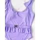 Sleeveless U-Neck Falbala Hollow Solid Color One-Piece Swimwear Sleeveless U-Neck Falbala Hollow Solid Color One-Piece Swimwear