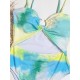 Tie-Dyed Split-Joint Hollow Slim Spaghetti-Neck One-Piece Swimwear Tie-Dyed Split-Joint Hollow Slim Spaghetti-Neck One-Piece Swimwear