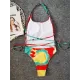 Color Blooming Spaghetti-Neck Padded Backless Bandage One-Piece Swimwear Color Blooming Spaghetti-Neck Padded Backless Bandage One-Piece Swimwear