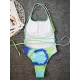 Color Blooming Spaghetti-Neck Padded Backless Bandage One-Piece Swimwear Color Blooming Spaghetti-Neck Padded Backless Bandage One-Piece Swimwear