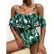 Monstera Ceriman Off-The-Shoulder Padded One-Piece Swimwear