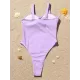 Sleeveless Solid Color Ruffled Sexy Slim One-Piece Swimwear Sleeveless Solid Color Ruffled Sexy Slim One-Piece Swimwear