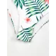 Deep V-Neck Monstera Ceriman Split-Joint One-Piece Swimwear Deep V-Neck Monstera Ceriman Split-Joint One-Piece Swimwear